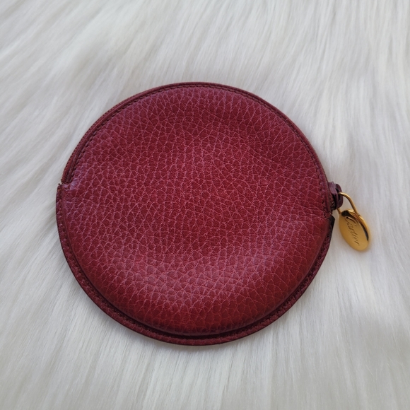 Cartier Bordeaux Leather Round Coin Purse - Picture 2 of 15
